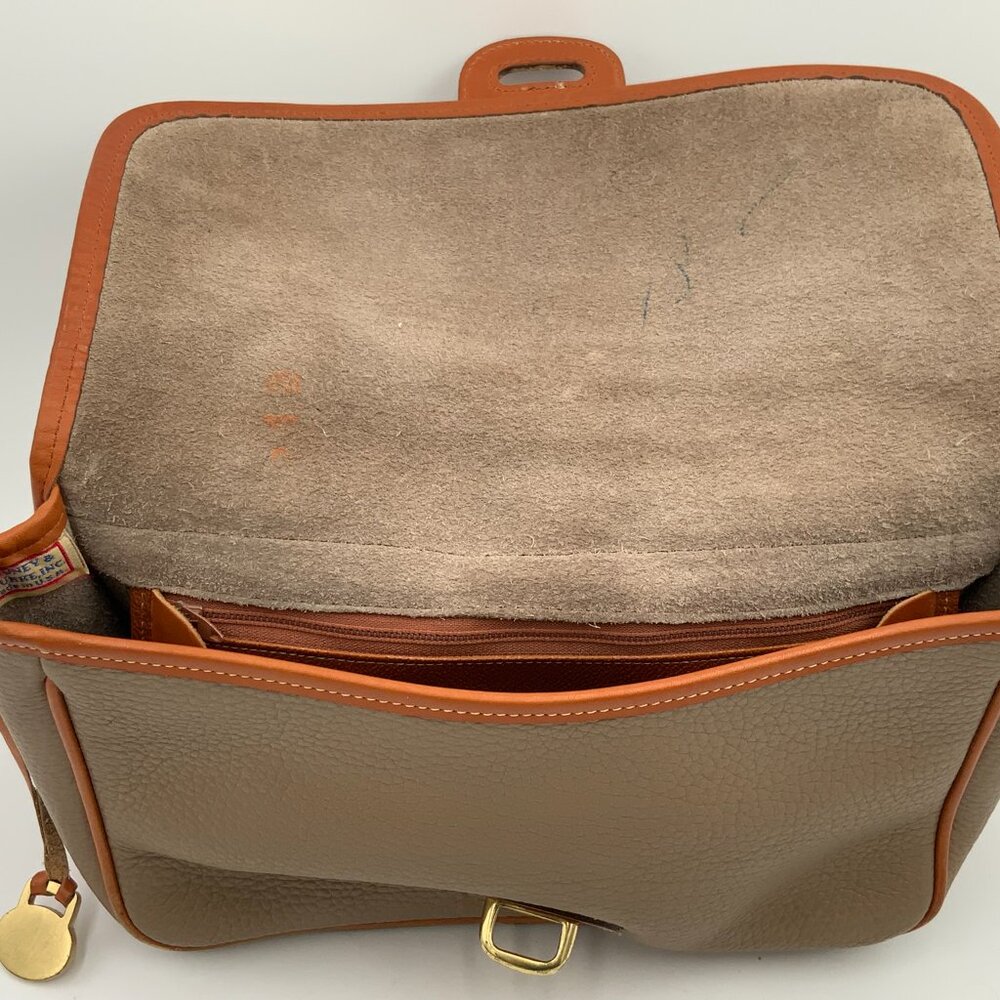 Dooney & Bourke Medium Pebbled Taupe Leather Bag 1980's USA No Strap - Picture 6 of 12